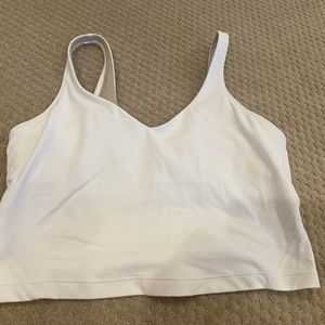 White Lululemon crop top size 8